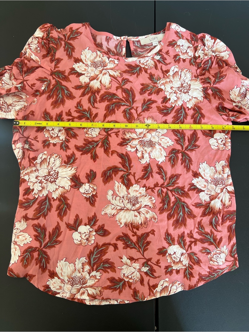 Floral Pink Women's Top Loft M - Picture 8 of 11
